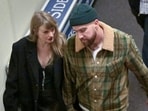 Taylor Swift and Travis Kelce after Sunday night's game.