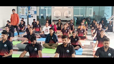 A yoga session under way at IIIT Lucknow (Sourced) A yoga session under way at IIIT Lucknow (Sourced)