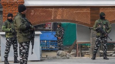 Security personnel deployed to maintain law and order ahead of the Supreme Court's verdict on Article 370 in Srinagar. (ANI) Security personnel deployed to maintain law and order ahead of the Supreme Court's verdict on Article 370 in Srinagar. (ANI)
