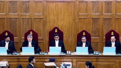 The five-judge bench comprising Chief Justice DY Chandrachud and Justices Sanjay Kishan Kaul, Sanjiv Khanna, BR Gavai and Surya Kant (PTI) The five-judge bench comprising Chief Justice DY Chandrachud and Justices Sanjay Kishan Kaul, Sanjiv Khanna, BR Gavai and Surya Kant (PTI)