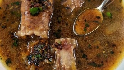 Paya Soup, North India: Paya Soup is a traditional East Indian dish enjoyed not only in India but also in many South Asian countries. This warm, comforting stew is crafted from the trotters of goat, buffalo, or sheep, resulting in a nutritious and delightful meal widely savored during the winter season. (Pintrerest) Paya Soup, North India: Paya Soup is a traditional East Indian dish enjoyed not only in India but also in many South Asian countries. This warm, comforting stew is crafted from the trotters of goat, buffalo, or sheep, resulting in a nutritious and delightful meal widely savored during the winter season. (Pintrerest)