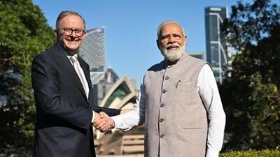 Prime Minister Narendra Modi with his Australian counterpart Anthony Albanese. (AFP) Prime Minister Narendra Modi with his Australian counterpart Anthony Albanese. (AFP)