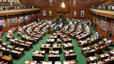 The BJP staged a day-long protest in the assembly, demanding removal of housing, wakf, and minority welfare minister Zameer Ahmed Khan over controversial remarks made during the recent election campaign in Telangana. (HT Archives) The BJP staged a day-long protest in the assembly, demanding removal of housing, wakf, and minority welfare minister Zameer Ahmed Khan over controversial remarks made during the recent election campaign in Telangana. (HT Archives)