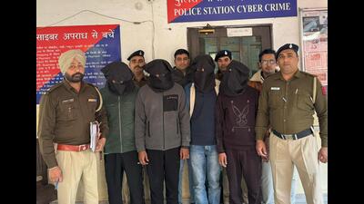 The accused in the custody of Chandigarh Police. (HT Photo) The accused in the custody of Chandigarh Police. (HT Photo)