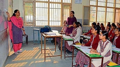 According to the data shared by the school education department, 45,000 posts of teachers in government schools in the state remain vacant, of which 30,000 vacancies will be filled once the recruitment process is over. (HT File Photo/ Representational image) According to the data shared by the school education department, 45,000 posts of teachers in government schools in the state remain vacant, of which 30,000 vacancies will be filled once the recruitment process is over. (HT File Photo/ Representational image)