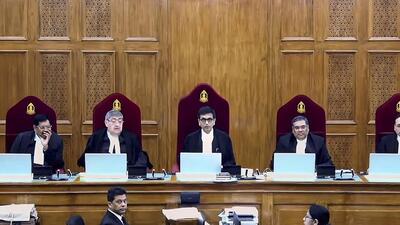 The five-judge bench pronouncing the verdict. (PTI) The five-judge bench pronouncing the verdict. (PTI)