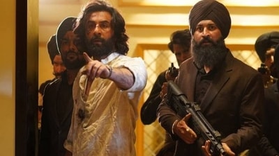Animal worldwide box office collection day 10: Ranbir Kapoor in a still from the Sandeep Reddy Vanga blockbuster. Animal worldwide box office collection day 10: Ranbir Kapoor in a still from the Sandeep Reddy Vanga blockbuster.