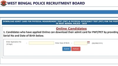 West Bengal Lady Constable 2023 PMT/PET admit card released at wbpolice.gov.in,