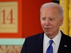 US president Joe Biden is seen. 