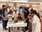 Rajinikanth celebrates birthday with his family. Rajinikanth celebrates birthday with his family.
