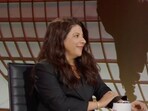Zoya Akhtar and Kal Penn during their chat on The Daily Show.