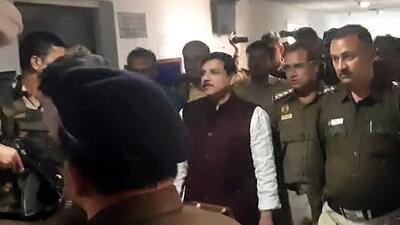 AAP MP Sanjay Singh at a Delhi Court. (ANI) AAP MP Sanjay Singh at a Delhi Court. (ANI)