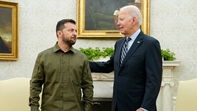 President Joe Biden meets with Ukrainian President Volodymyr Zelensky (File/ AP)