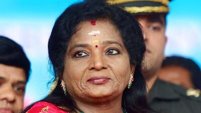 Governor Tamilisai Soundararajan had already written a letter a couple of months ago to the Union HRD ministry against the alleged scandal in the TSPSC seeking a comprehensive probe into it (AICC) Governor Tamilisai Soundararajan had already written a letter a couple of months ago to the Union HRD ministry against the alleged scandal in the TSPSC seeking a comprehensive probe into it (AICC)