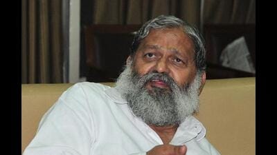 Haryana health minister Anil Vij . (HT File Photo) Haryana health minister Anil Vij . (HT File Photo)