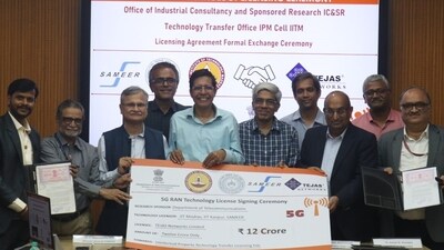 IIT Madras, IIT Kanpur & SAMEER collaborate to license 5G RAN to Tejas Networks (A Tata Group Company) for ₹12 crore IIT Madras, IIT Kanpur & SAMEER collaborate to license 5G RAN to Tejas Networks (A Tata Group Company) for ₹12 crore
