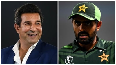 Wasim Akram recalled his previous conversation with Babar Azam (AFP-Getty Images) Wasim Akram recalled his previous conversation with Babar Azam (AFP-Getty Images)