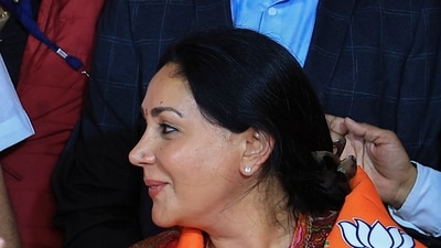 Diya Kumari addresses the media after BJP Legislature Party meeting, in Jaipur. (PTI) Diya Kumari addresses the media after BJP Legislature Party meeting, in Jaipur. (PTI)