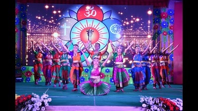 Several cultural items including dance and folk dance along with dance drama and skits were presented. (HT Photo) Several cultural items including dance and folk dance along with dance drama and skits were presented. (HT Photo)