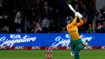 India's bowlers struggled with the wet ball as South Africa smashed them all over the park and chased down a target of 152 in a maximum of 15 overs with seven balls to spare. Reeza Hendricks was the highest scorer for the hosts after India made 180/7 in 19.3 overs batting first. Their innings ended with three balls to go due to rain after which the match was reduced to 15 overs a side. (AP) India's bowlers struggled with the wet ball as South Africa smashed them all over the park and chased down a target of 152 in a maximum of 15 overs with seven balls to spare. Reeza Hendricks was the highest scorer for the hosts after India made 180/7 in 19.3 overs batting first. Their innings ended with three balls to go due to rain after which the match was reduced to 15 overs a side. (AP)