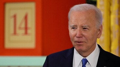 US president Joe Biden is seen. (Reuters)