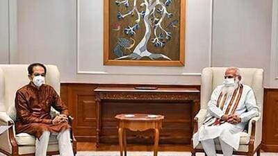 Uddhav Thackeray met PM Narendra Modi while on a Delhi tour with his deputy Ajit Pawar and Congress leader Ashok Chavan, said Deepak Kesarkar (File Photo) Uddhav Thackeray met PM Narendra Modi while on a Delhi tour with his deputy Ajit Pawar and Congress leader Ashok Chavan, said Deepak Kesarkar (File Photo)