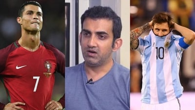 Gautam Gambhir gave a shocking response to Ronaldo vs Messi query Gautam Gambhir gave a shocking response to Ronaldo vs Messi query