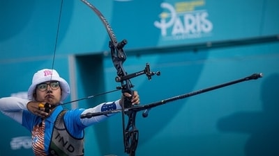 Simranjeet Kaur of India during the Women's recurve team finals at the Hyundai Archery World Cup last year (Getty) Simranjeet Kaur of India during the Women's recurve team finals at the Hyundai Archery World Cup last year (Getty)