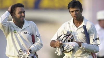 Karnataka U-16 captain Anvay Dravid and Delhi's dashing opening batter Aryavir Sehwag are fighting it out for their respective state teams. Karnataka U-16 captain Anvay Dravid and Delhi's dashing opening batter Aryavir Sehwag are fighting it out for their respective state teams.