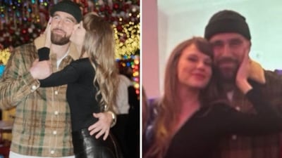 Taylor Swift and Travis Kelce looked adorable together in the new pictures. Taylor Swift and Travis Kelce looked adorable together in the new pictures.