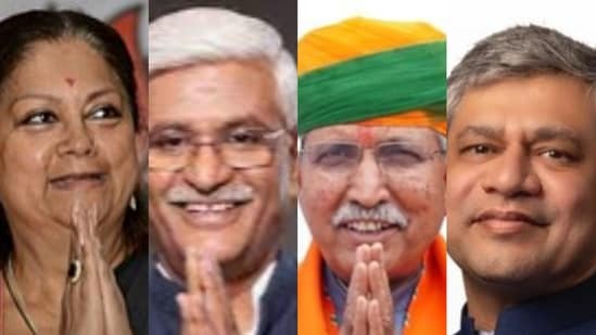 Rajasthan ormer chief minister Vasundhara Raje, Union ministers Gajendra Singh Shekhawat, Arjun Ram Meghwal and Ashwini Vaishnaw