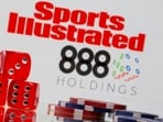 FILE PHOTO: Gambling dice and chips are seen in front of Sports Illustrated and 888 Holdings logos in illustration taken. REUTERS/Dado Ruvic/Illustration/File Photo