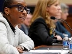 Harvard University President Claudine Gay testifies before a House Education and The Workforce Committee hearing titled "Holding Campus Leaders Accountable and Confronting Antisemitism" on Capitol Hill in Washington, U.S., December 5, 2023.