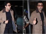 Ranbir Kapoor's layering game at the airport is on point. 