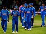 India's Ravindra Jadeja, left, leave the field at the end of play after the second T20 cricket match between South Africa and India. India's Ravindra Jadeja, left, leave the field at the end of play after the second T20 cricket match between South Africa and India.