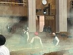 The protesters fired smoke from yellow canisters they carried with them inside Lok Sabha. The protesters fired smoke from yellow canisters they carried with them inside Lok Sabha.
