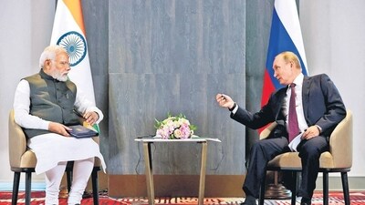 Russian President Vladimir Putin and Indian Prime Minister Narendra Modi Sputnik/Alexandуr Demyanchuk/Pool (via REUTERS) Russian President Vladimir Putin and Indian Prime Minister Narendra Modi Sputnik/Alexandуr Demyanchuk/Pool (via REUTERS)
