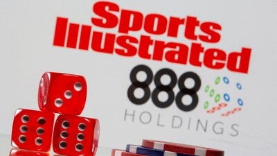 FILE PHOTO: Gambling dice and chips are seen in front of Sports Illustrated and 888 Holdings logos in illustration taken. REUTERS/Dado Ruvic/Illustration/File Photo (REUTERS)