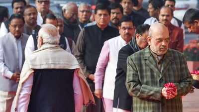 Lok Sabha Speaker Om Birla, BJP national president JP Nadda and Vice President Jagdeep Dhankhar also paid their tributes to the fallen Jawans. (ANI) Lok Sabha Speaker Om Birla, BJP national president JP Nadda and Vice President Jagdeep Dhankhar also paid their tributes to the fallen Jawans. (ANI)