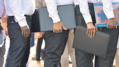 As many as 318 companies and 20,587 men and women took part in the fair (For representation)