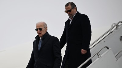 (FILES) Hunter Biden was indicted late December 7, 2023 on nine counts of tax evasion, the second time this year President Joe Biden's troubled son has been charged by a special counsel investigating his personal and business dealings. (Photo by ANDREW CABALLERO-REYNOLDS / AFP) (AFP) (FILES) Hunter Biden was indicted late December 7, 2023 on nine counts of tax evasion, the second time this year President Joe Biden's troubled son has been charged by a special counsel investigating his personal and business dealings. (Photo by ANDREW CABALLERO-REYNOLDS / AFP) (AFP)