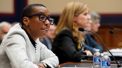 Harvard University President Claudine Gay testifies before a House Education and The Workforce Committee hearing titled "Holding Campus Leaders Accountable and Confronting Antisemitism" on Capitol Hill in Washington, U.S., December 5, 2023. (REUTERS)