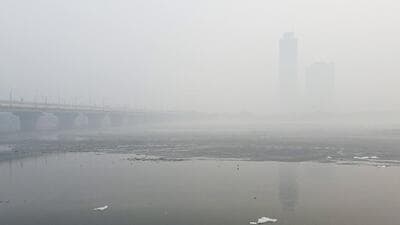 New Delhi, Nov 27 (ANI): An aerial view of the polluted Yamuna river amid the smog as the air quality in the national capital remains in the 'Very Poor' category, on Wednesday. (ANI Photo) (ANI) New Delhi, Nov 27 (ANI): An aerial view of the polluted Yamuna river amid the smog as the air quality in the national capital remains in the 'Very Poor' category, on Wednesday. (ANI Photo) (ANI)