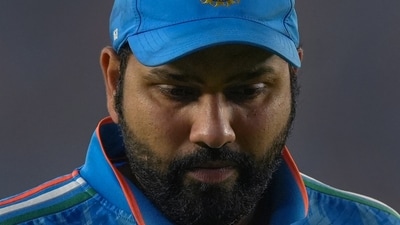An emotional Rohit Sharma after India lost to Australia in the World Cup final. (PTI) An emotional Rohit Sharma after India lost to Australia in the World Cup final. (PTI)