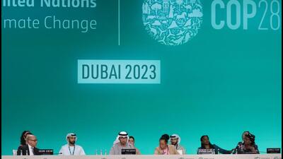 Plenary session at COP28 in Dubai. (AFP) Plenary session at COP28 in Dubai. (AFP)