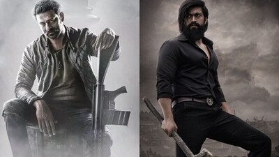 Prabhas and Yash in stills from Salaar and KGF Prabhas and Yash in stills from Salaar and KGF