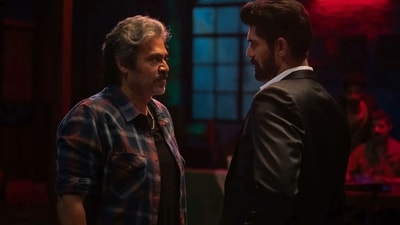Venkatesh and Rana in a still from Rana Naidu (Twitter) Venkatesh and Rana in a still from Rana Naidu (Twitter)