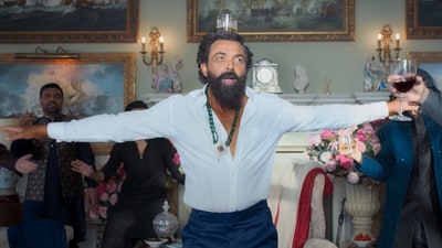 Bobby Deol in a still from Animal song Jamal Kudu. Bobby Deol in a still from Animal song Jamal Kudu.