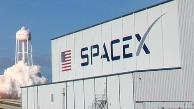 The SpaceX logo at the Kennedy Space Center in Cape Canaveral, Florida, US. (Reuters) The SpaceX logo at the Kennedy Space Center in Cape Canaveral, Florida, US. (Reuters)