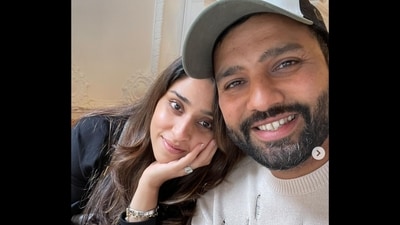 Rohit Sharma with his wife Ritika Sajdeh. (Instagram/@ritssajdeh) Rohit Sharma with his wife Ritika Sajdeh. (Instagram/@ritssajdeh)